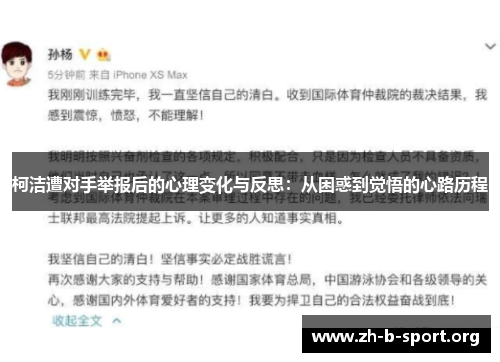 柯洁遭对手举报后的心理变化与反思：从困惑到觉悟的心路历程